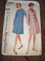 6182 1965 LS BUTTON COLLAR LINED COAT PATTERN 10 31